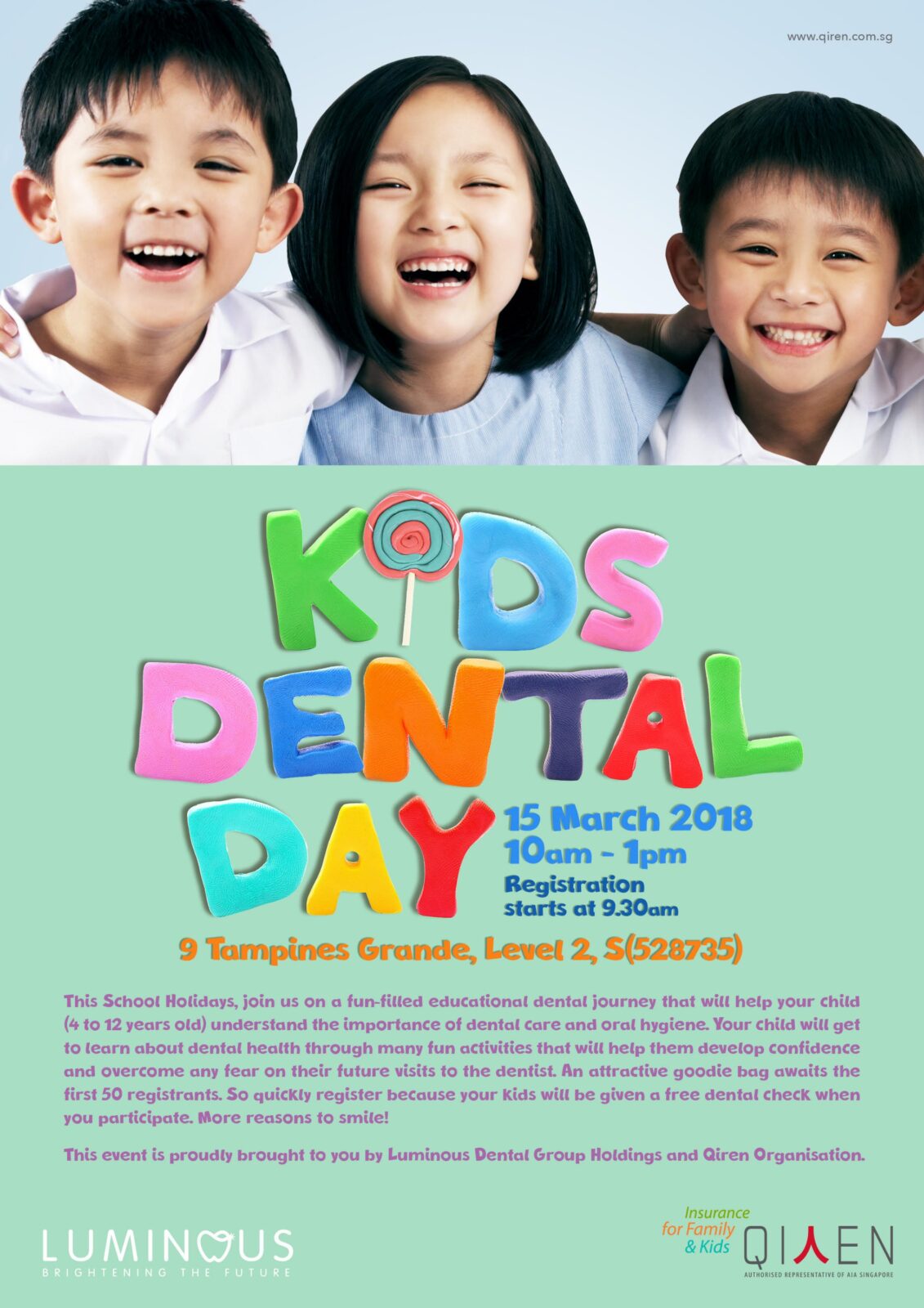 Kids Dental Day, Qiren Organisation, Luminous Dental, RainbowDiaries