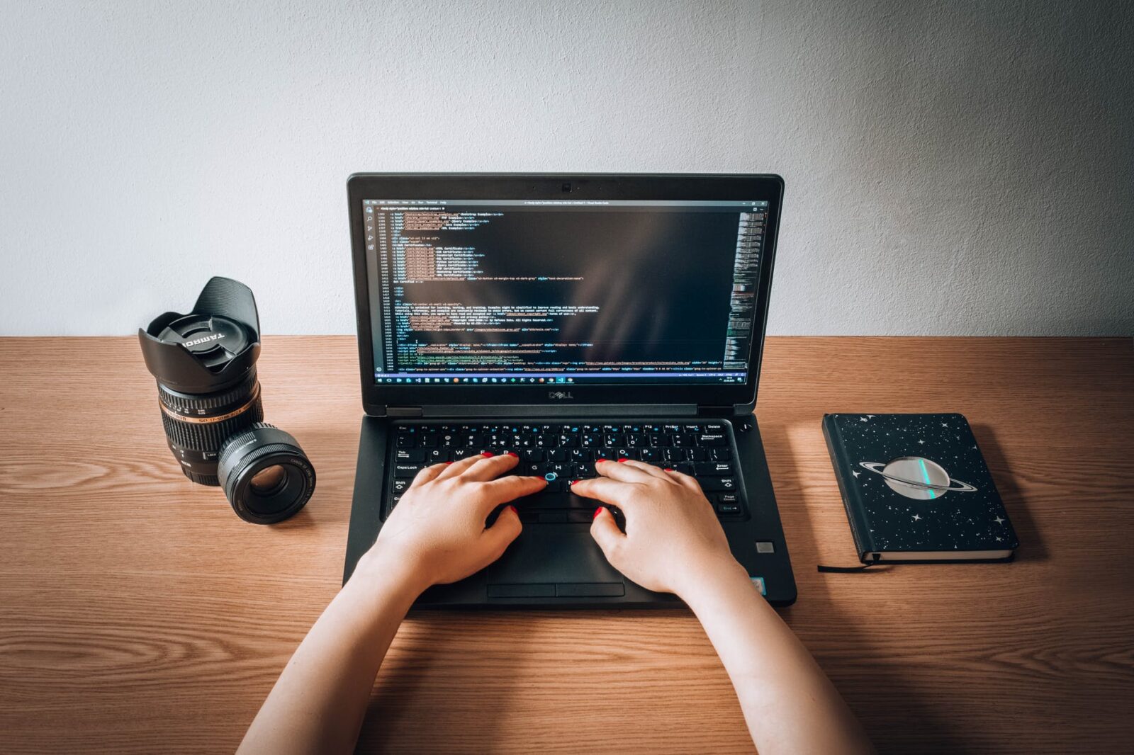 person working remotely